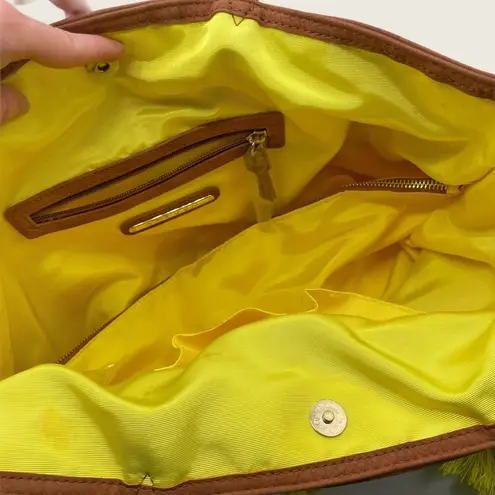 Steven by Steve Madden River Ombré Tassel Shoulder Bag Tote Green Blue Brown Yellow