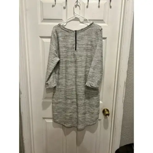 Gap  Gray and White Sweater Dress Women’s Size Large‎  3/4 Sleeves