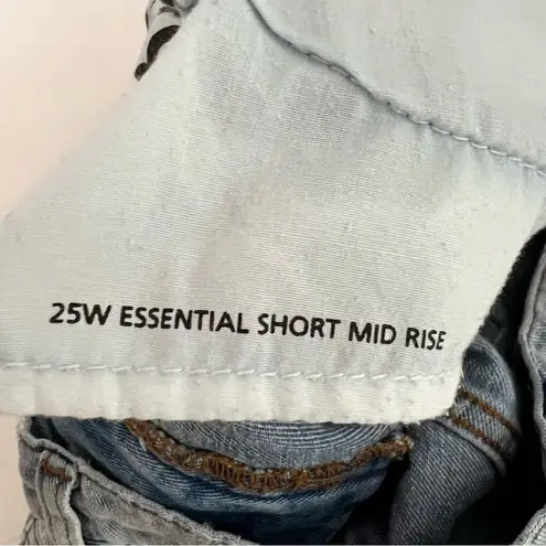 Urban Outfitters BDG  Denim Cutoff Shorts Distressed Frayed Hem Mid Rise Size 25W