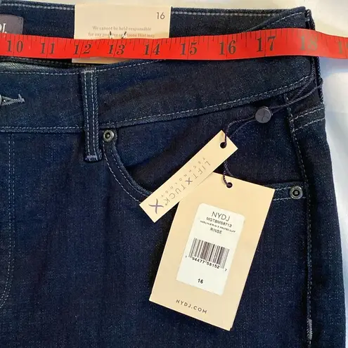 NYDJ NWT💙 Marilyn Straight Denim Jeans With Printed Cuff, Rinse/Blue #MGTBMS8713