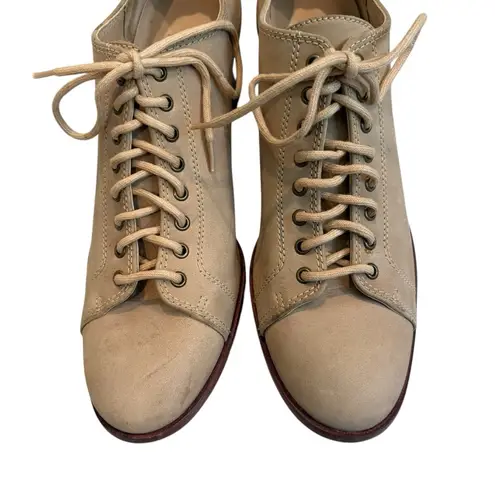 Wild Pair Vintage Kaline Leather Lace Up Funky Granny Oxford Heel Sz 9