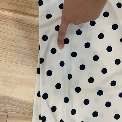 Vintage Spiegel sz S Cream and black polka dot dress #polkadot