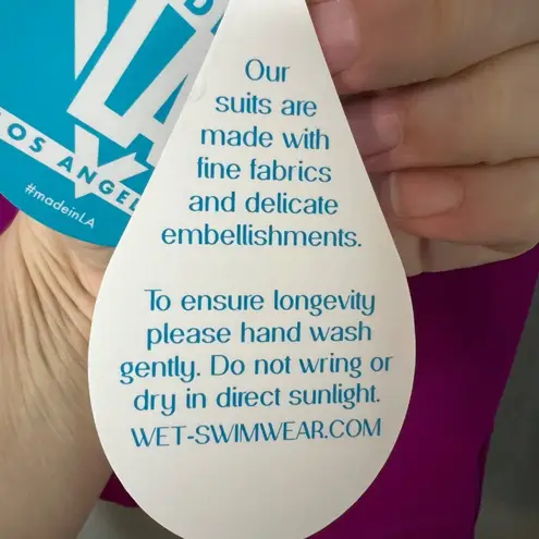 WET Swimwear One Piece Swimsuit Size XS Bonnie Houndstooth Long Sleeve NWT Purple