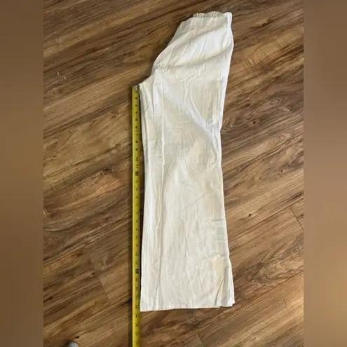 NWT ROYLAMP 2 Piece Outfits Sleeveless Square Neck Tops Wide Leg Pants / Pockets White Size M