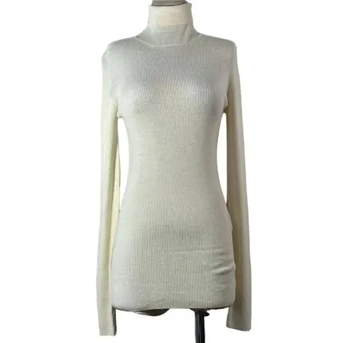 WARDROBE.NYC Turtleneck in Off White Large New Womens Long Sleeve Top