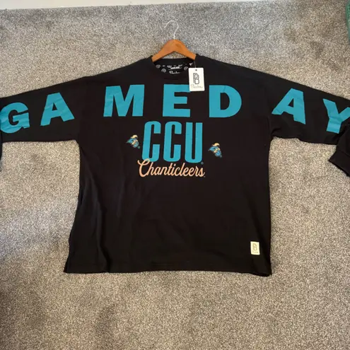 Pressbox NWT! GAMEDAY CCU Chanticleers black long sleeve pullover Size OS