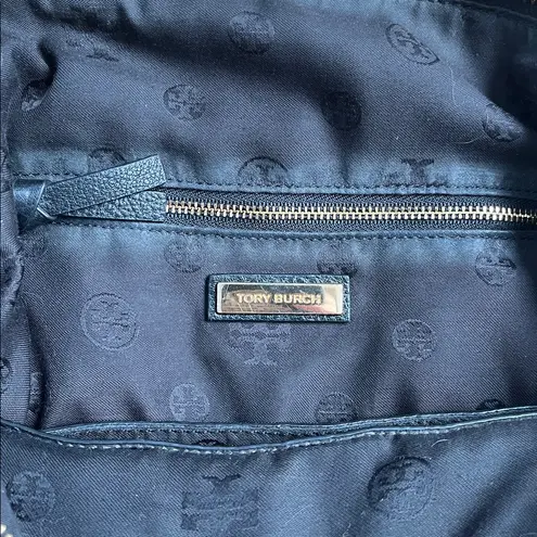 Tory Burch  Bombe T Black Leather Double Handle Satchel