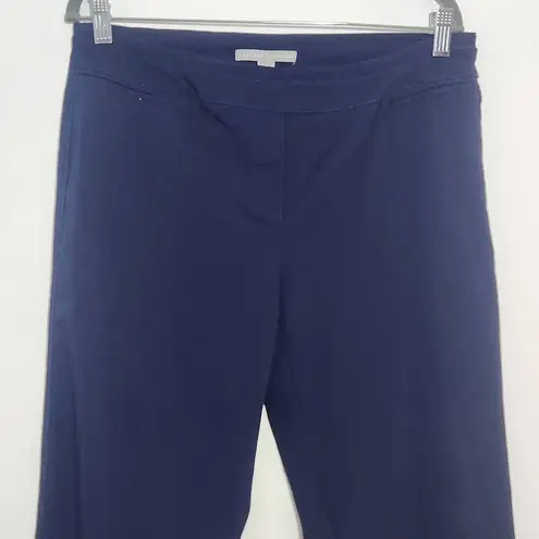 Valerie Stevens Navy Fitted Ankle Pull-on Pants Size 12 Preppy Navy Ankle Pants