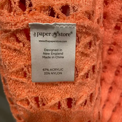 NWT Uncharted Threads Size L Coral Stretchy Knit Crochet Terry Cover Up Dress Pink Size L