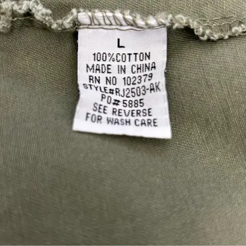 Ali & Kris ALI KRIS Olive Green Embellished Shoulder Utility Jacket