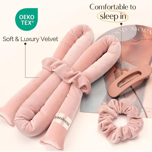 Yanibest Heatless Curling Rods in Pink