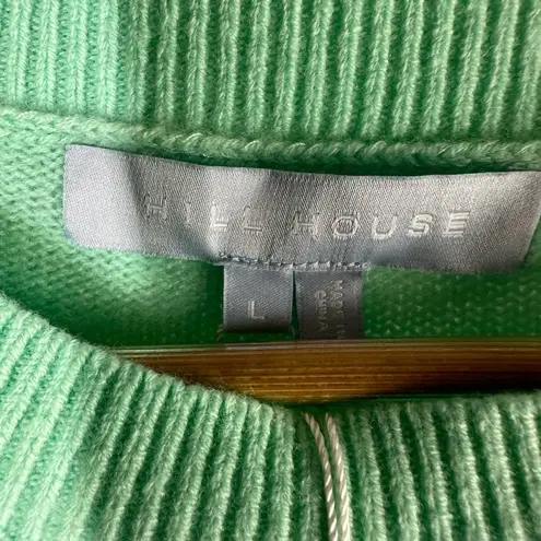 Hill House The Cropped Sylvie Sweater Size Large Ocean Wave Merino Wool