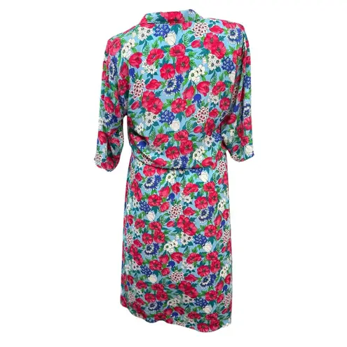 Vintage Maycene Floral 2 Piece Set Large Blue