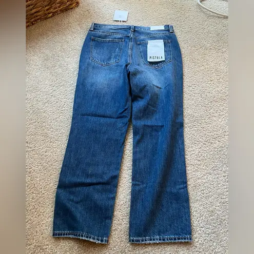 Pistola NWT Charlie High-Rise Straight Crop Jeans Distressed