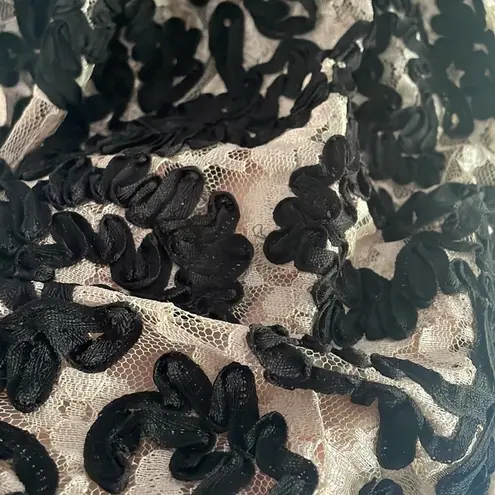 Yoana Baraschi Anthropologie Black Ribbon Lace Dress Indie Witchy Dark Cottage