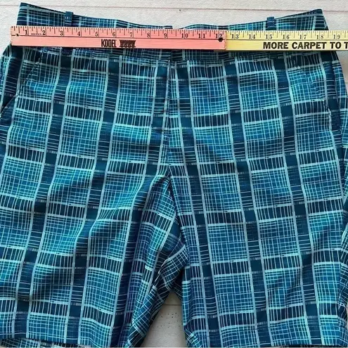 Callaway Women’s Opti-Dri Golf Shorts Blue Plaid Pockets Size Tag Missing