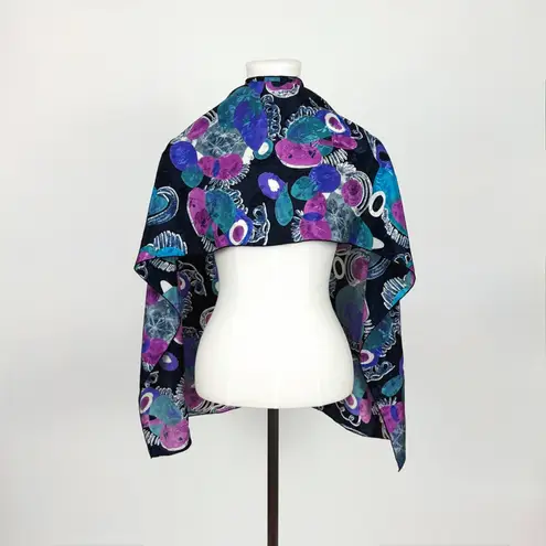 Vintage Abstract Printed Rectangular Fashion Scarf | Size 60” x 17” Purple