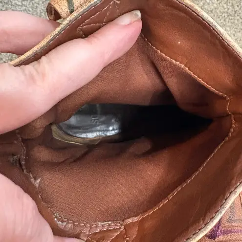 Schutz leather boots slouch ankle boots multi color doodle drawing floral Size 8