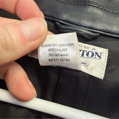 Pendleton Vintage Women's Black Leather Jacket Size 2XL