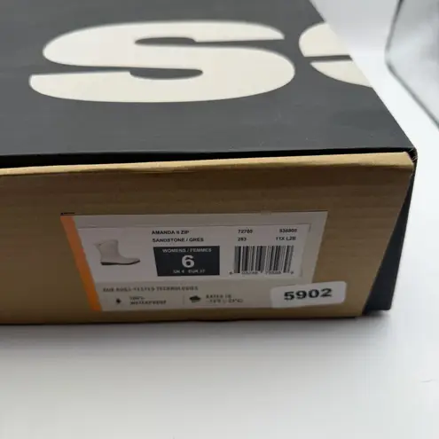 Bogs Womens Amanda II Zip Boot Sandstone 6M New rain boot Waterproof Tan Size 6