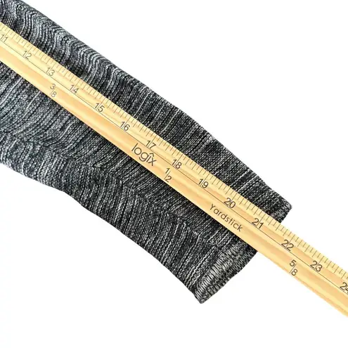 Ellen Tracy Gray Black Marled Knit Sweater V Neck Long Sleeve Pullover Size L