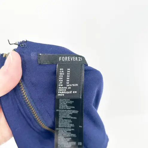 Forever 21  Womens Y2K Vintage Sequin Beaded Butterfly Going Out Top Size M Navy