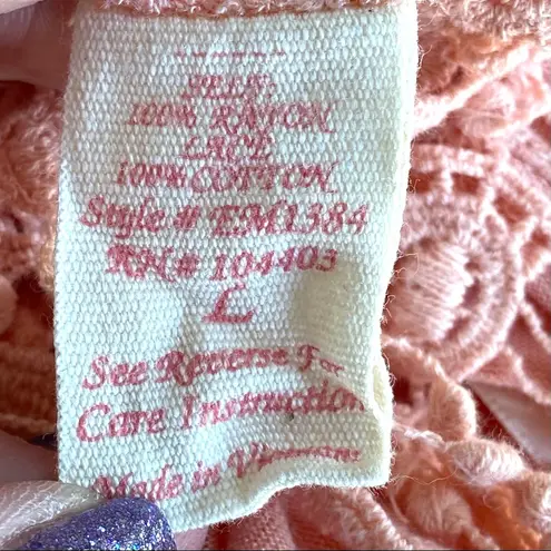 E & M Tank Top With Fringe Orange Size L