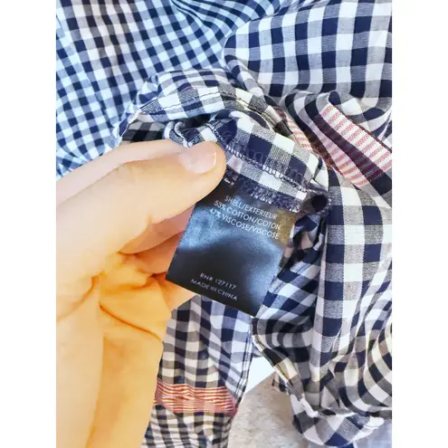 Badgley Mischka NWT Gingham Plaid Oversized Tunic Top XS/S