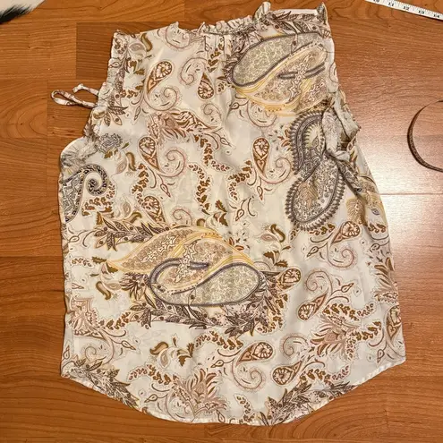 Carolina belle Boho Chic Paisley Ruffle Blouse