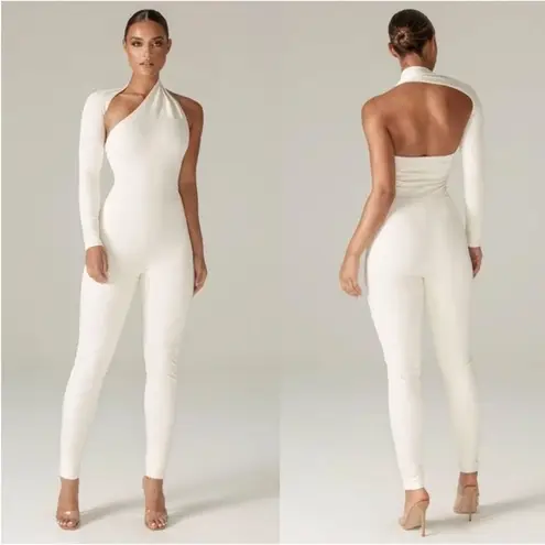 Alieva Modern Jumpsuit Off White One Arm Jumpsuit size S NWT