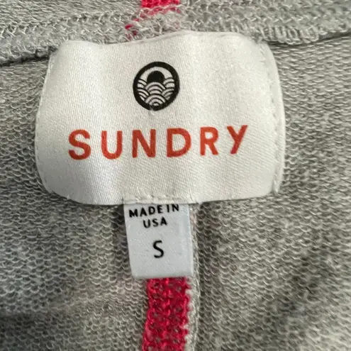 Sundry Long Sleeve Gray Hoodie Sweatshirt Size Small