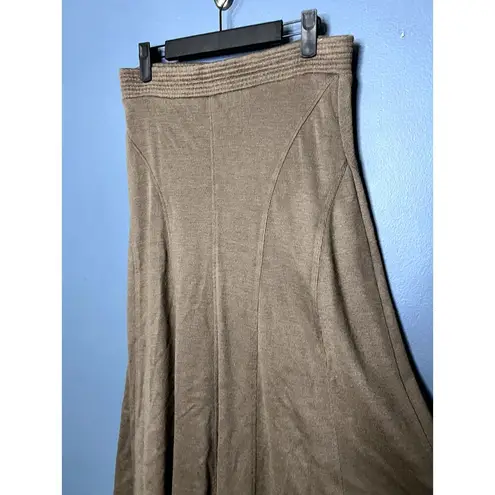 Marc D'alcy Maxi Skirt Women's S/M Modest Contouring Long Neutral Office Comfort Brown Size M