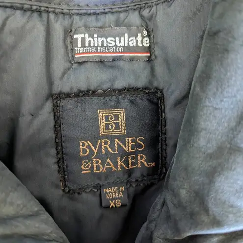 Vintage Suede Leather Patchwork Jacket Thinsulate 80s Western Retro Asymmetrical Black Size XS