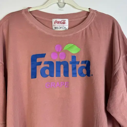 Wildfox  x Coca Cola Fanta Grape Alhambra Tee Shirt T-shirt XL Pink Ash Rose NWT