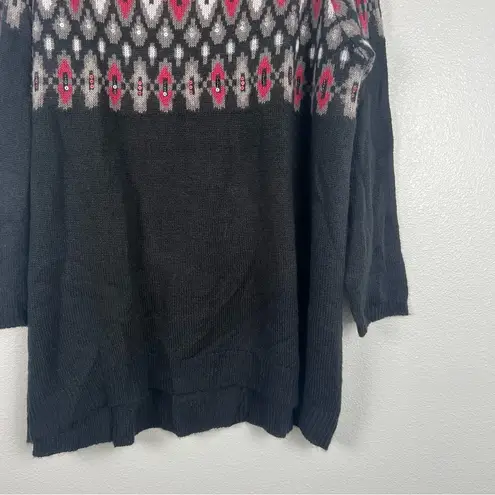 LOGO By Lori Goldstein Logo by Lori Goldstein Lavish Knit Embelished Tunic Top