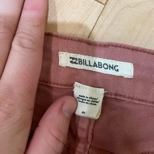 Billabong Lace Up Coral Pink Denim Shorts - size 24