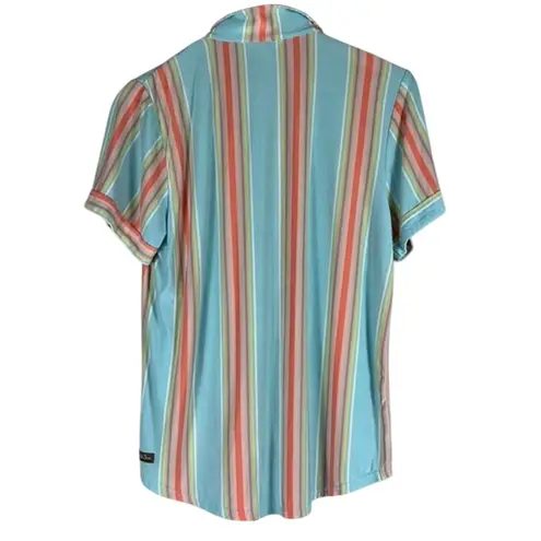 Matilda Jane Goodnight Pajama Top Womens S Pastel Blue Striped Relaxed Whimsy