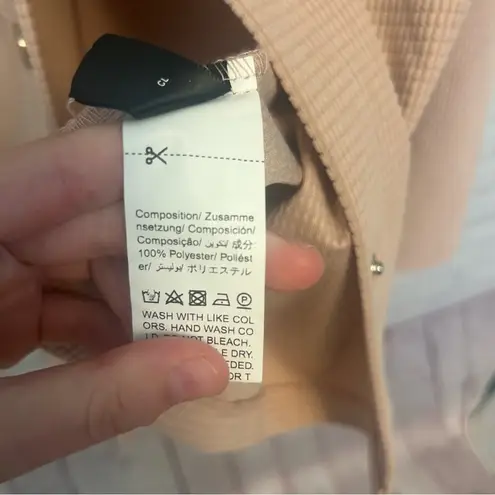 Emery Rose NEW dusty pink textured soft snap up shacket, size Small