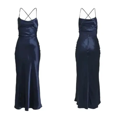 Bardot Estelle Satin Maxi Dress Size 10/L Sleeveless Formal Party Bridal Classic