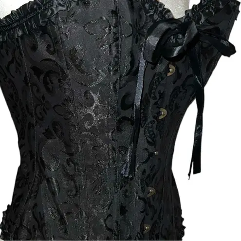 Black corset with lace up front and back. New Size undefined