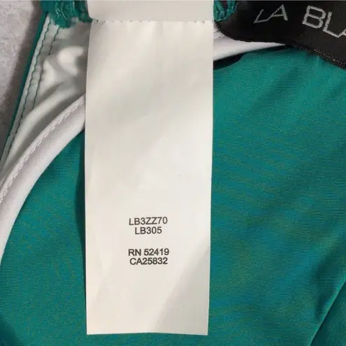 La Blanca Emerald Green Island Goddess Underwire Twist Front Bra Top Size 10 New