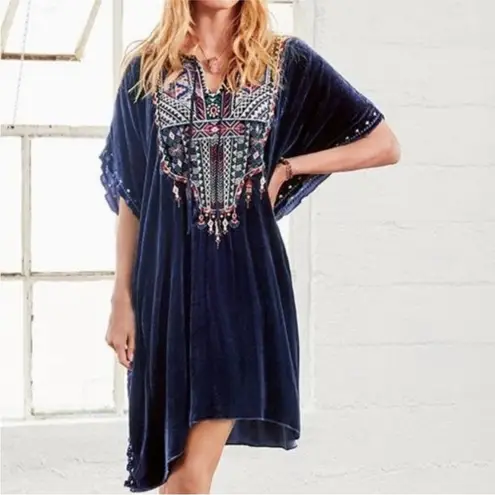 Johnny Was Nemita extremely heavily embroidered velvet Caftan/Tunic NWT RARE - Image 2