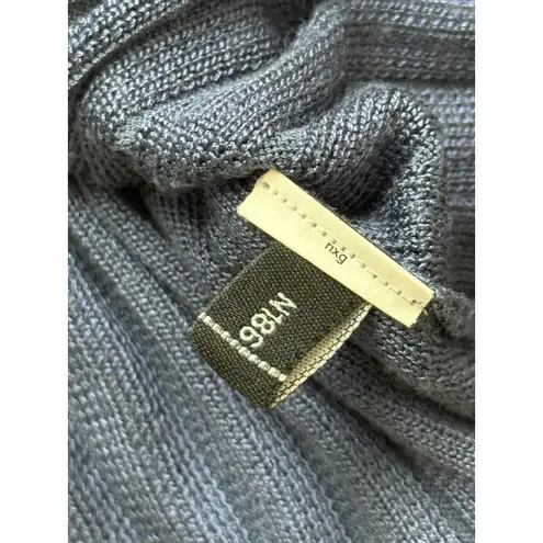 Kate Spade  New York Blue Textured Ribbed Sweater Dress Ruffle Collar Womens‎ XXS