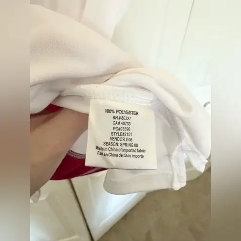 Pearl Izumi Red and White Cycling Shirt Activewear Dri-Fit Top Size Medium