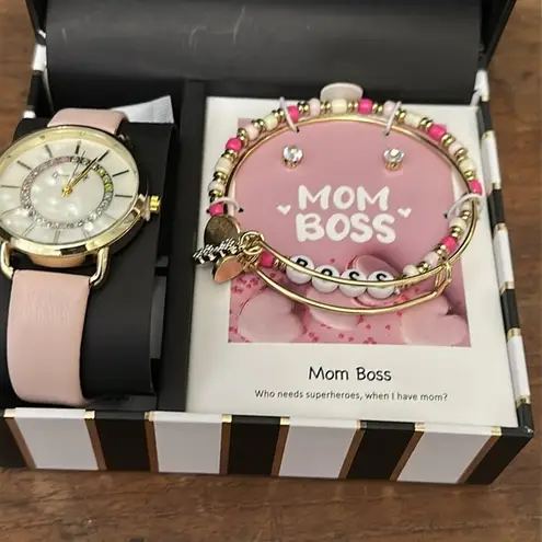 Pink and Gold Women's Watch Set