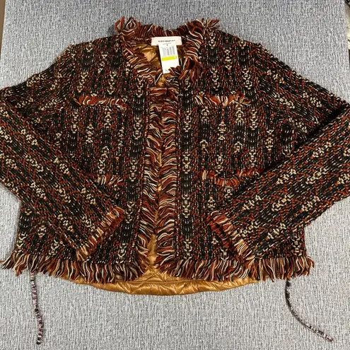 Aldo Martins Women’s Thun Fringe Knit Bomber Jacket Size M