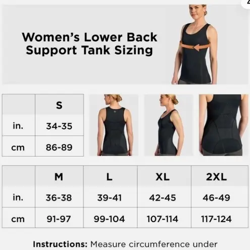 TOMMIE COPPER Women's Lower Back Support Compression Tank Top, White NEW Size L Size L