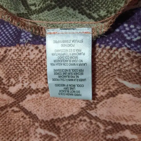 Hiatus Snake Print Blouse Size Large