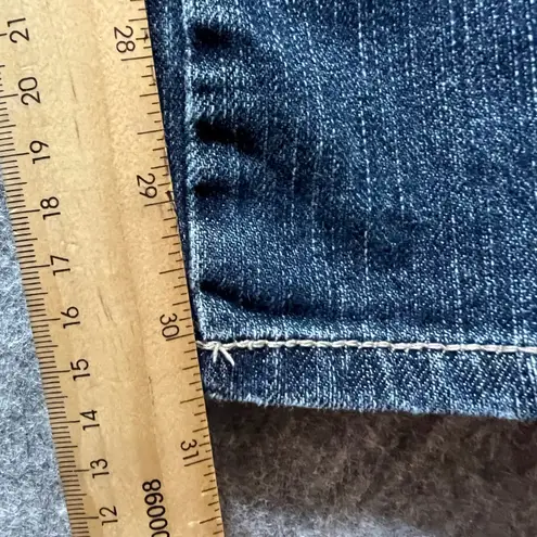 Creme Royale Flare Leg Jeans Low Rise Denim Dark Wash Women's Size 9 Blue