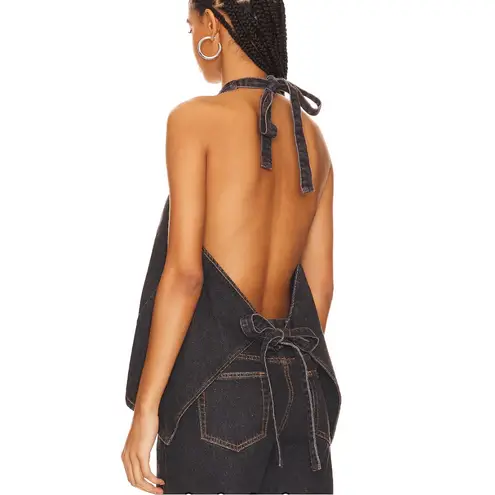 LIONESS  Hills Halter Top In Charcoal - Image 3